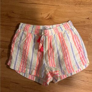 Vineyard Vines Pastel Striped High Waist Shorts